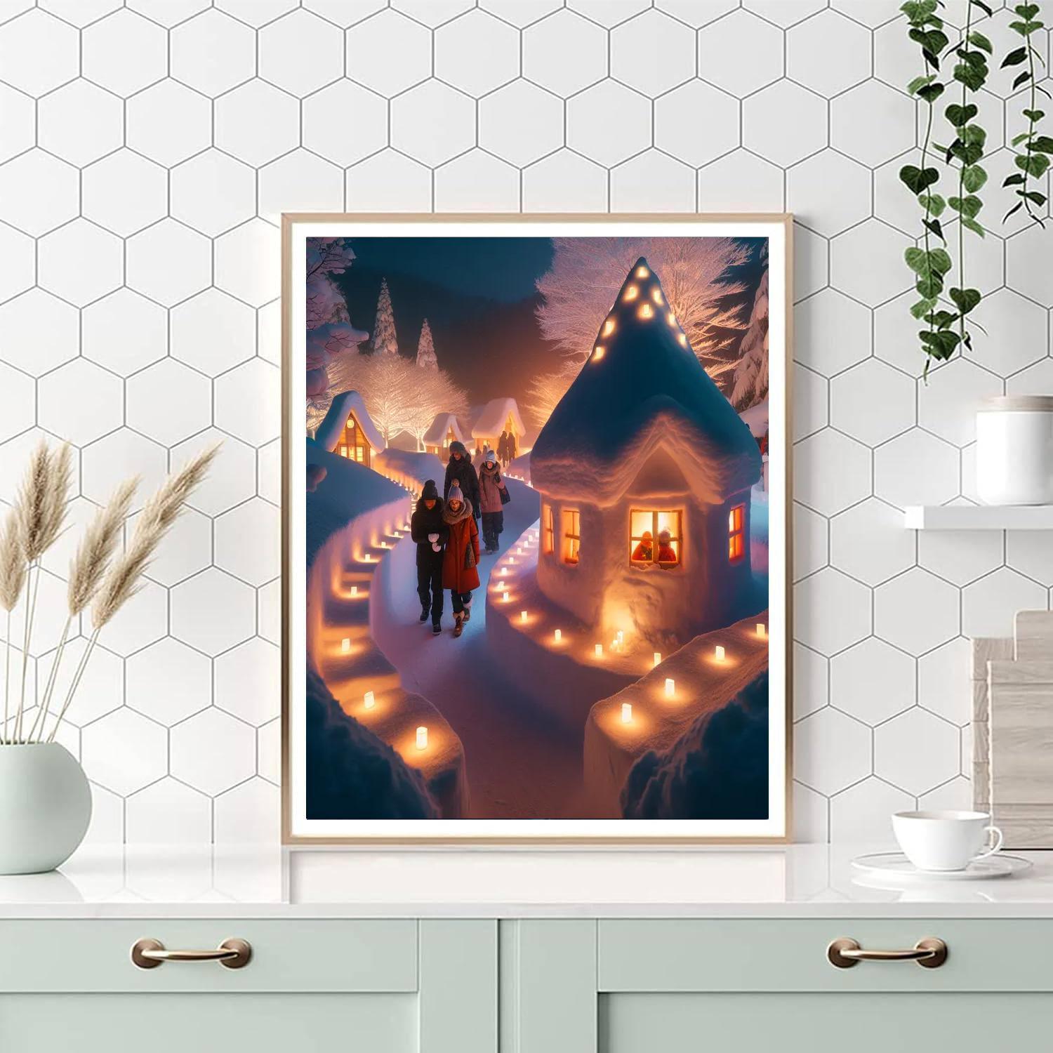 Kamakura Snow Lantern Festival Paint By Numbers