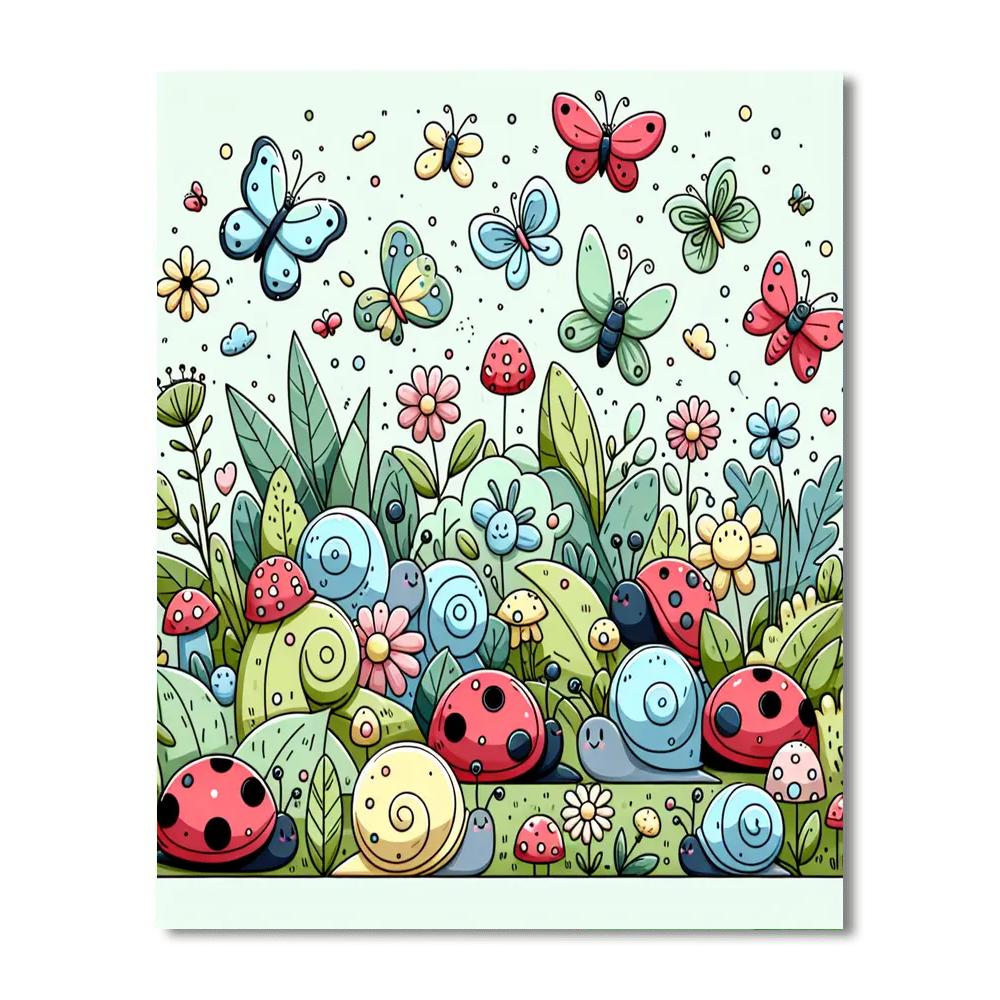 Cuddle Bug Garden Paint By Number