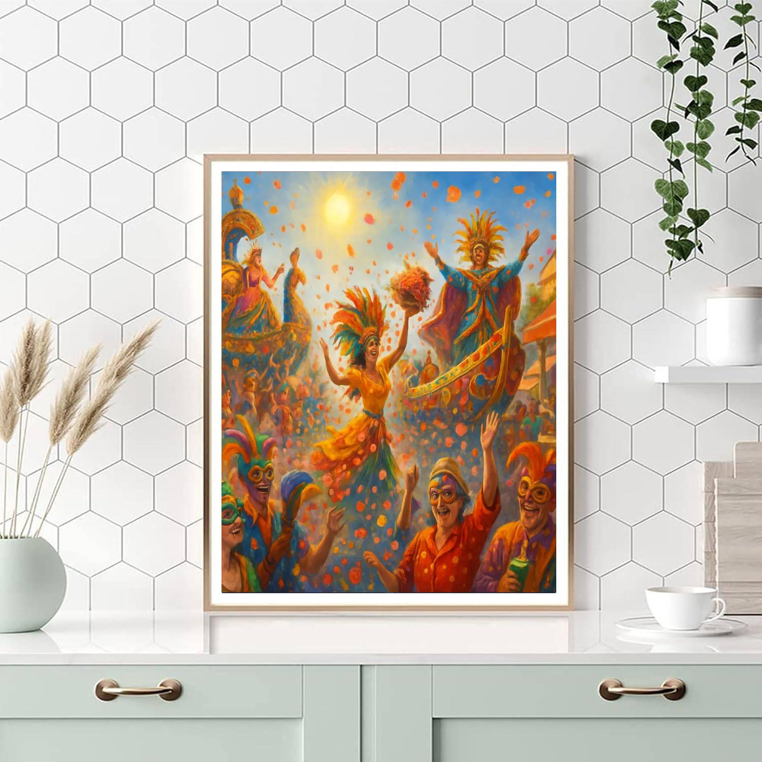 Mardi Gras In Nice DIY Paint By Numbers