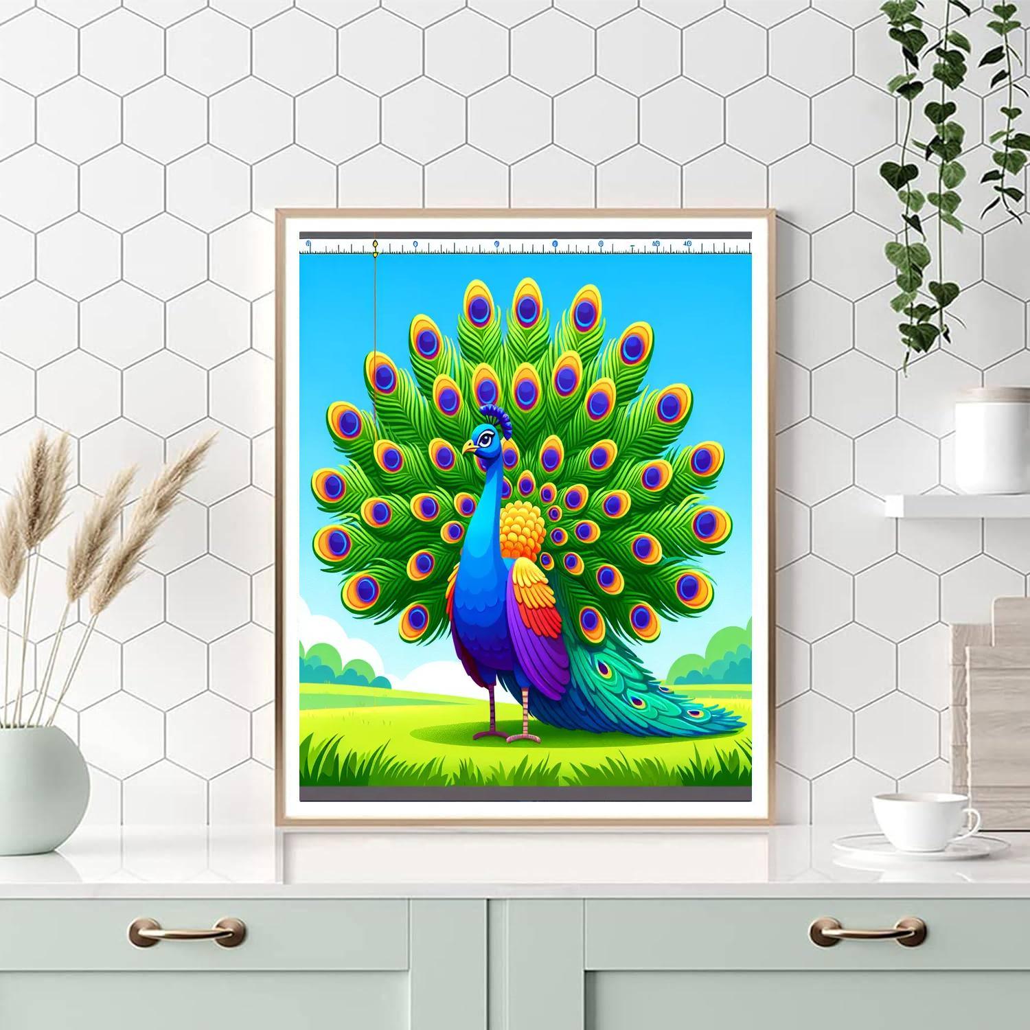 Proud Peacock Painting By Numbers Kit