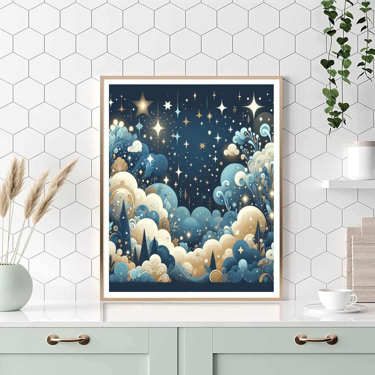 Enchanted Starry Night Paint By Color