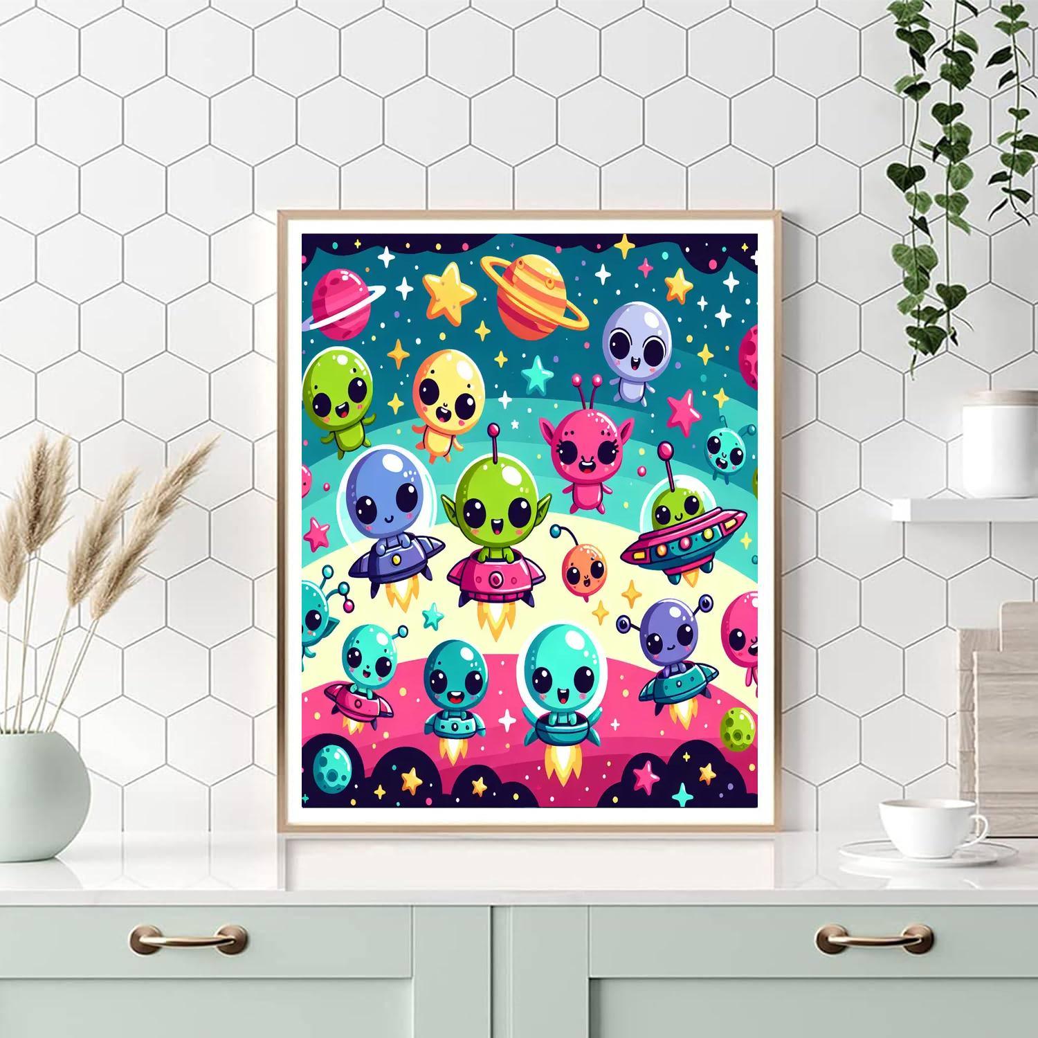 Galactic Exploration Team Paint By Numbers Art