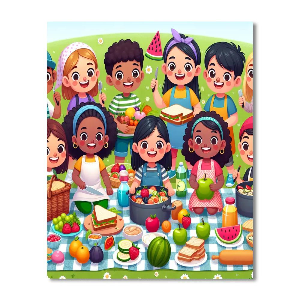 Creative Cookout Number Painting