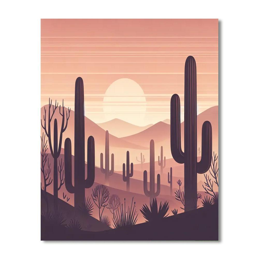 Serenity In The Desert Numbered Painting Kits