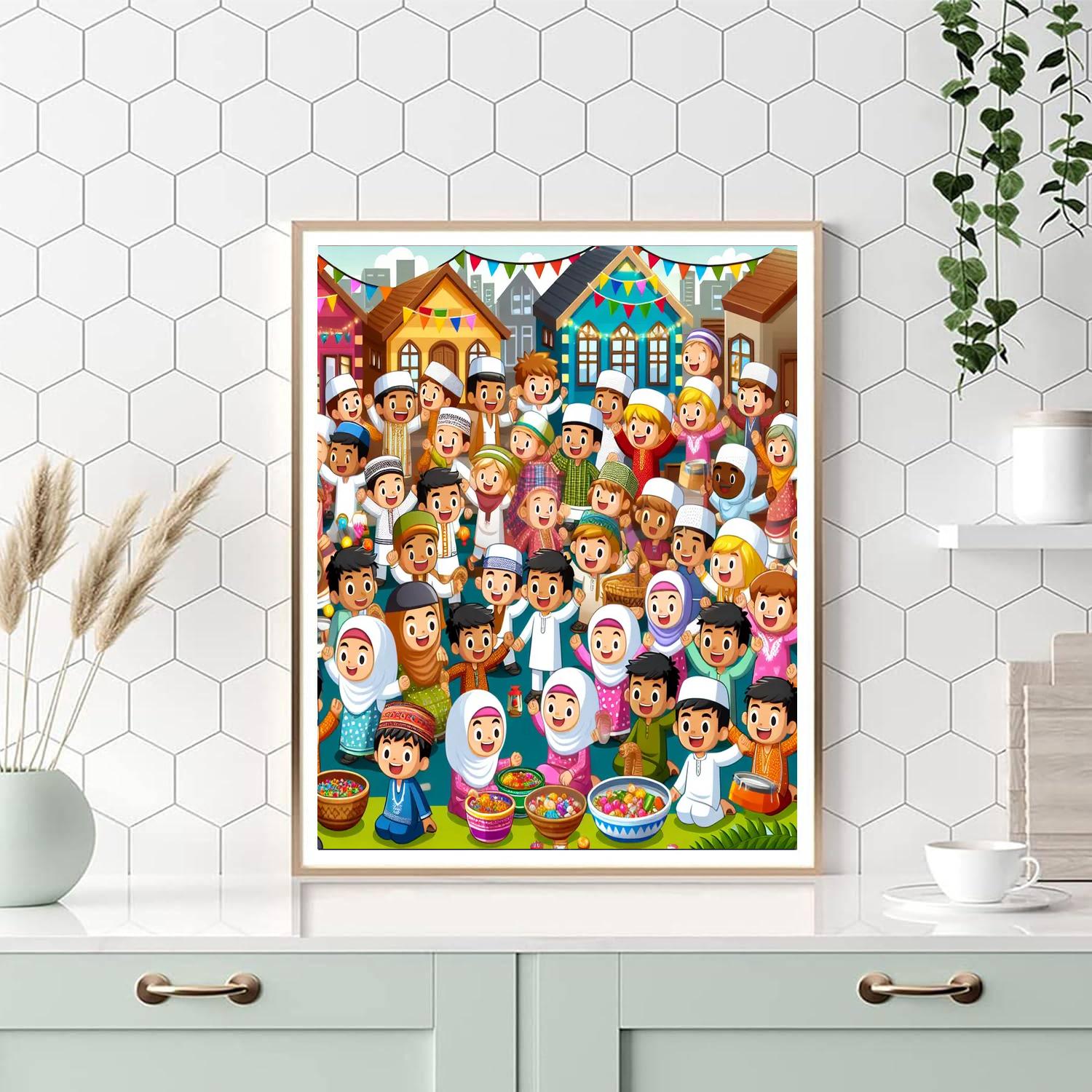 Joyful Village Gathering Paint By Numbers Kits