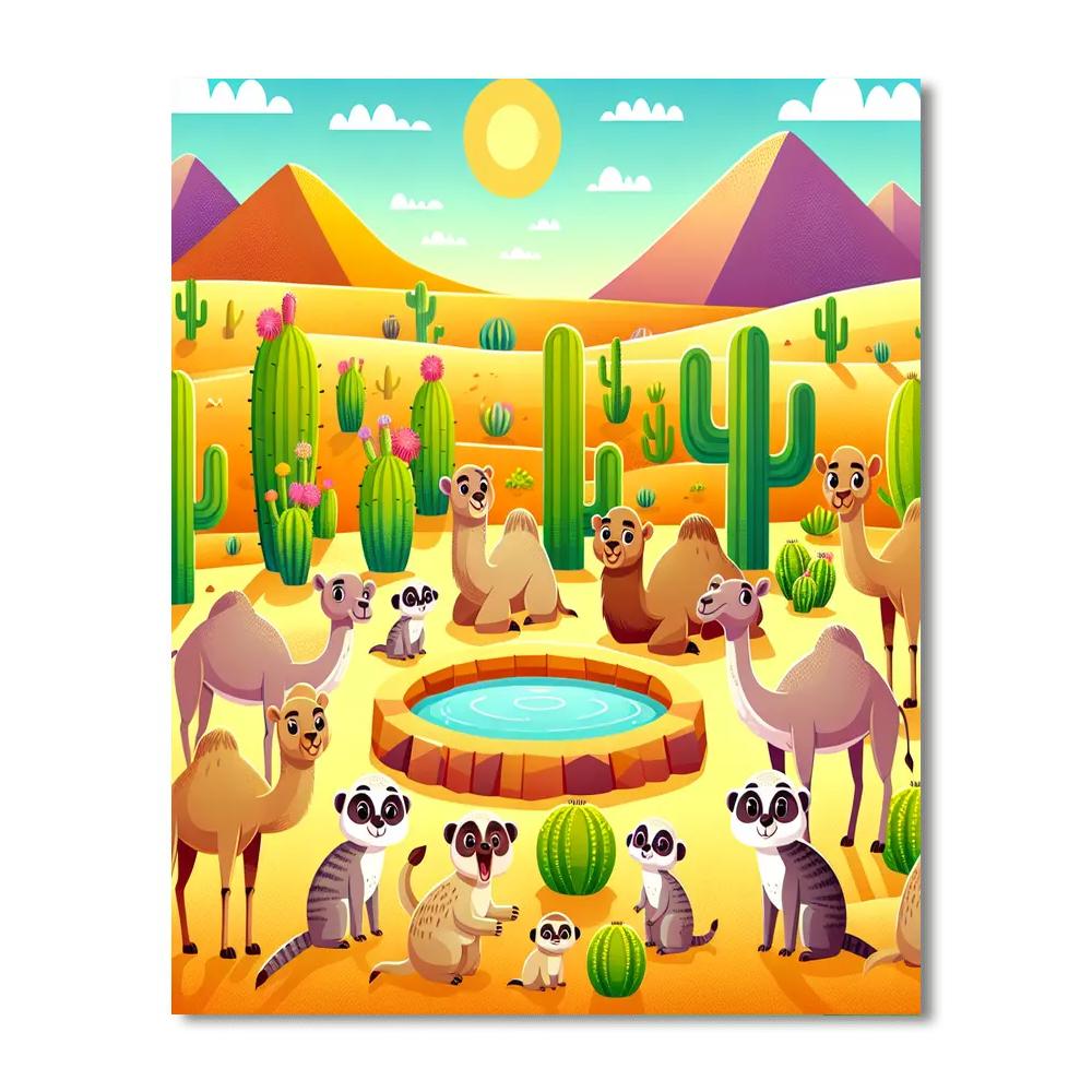 Delightful Desert Dwellers Painting Number Kit