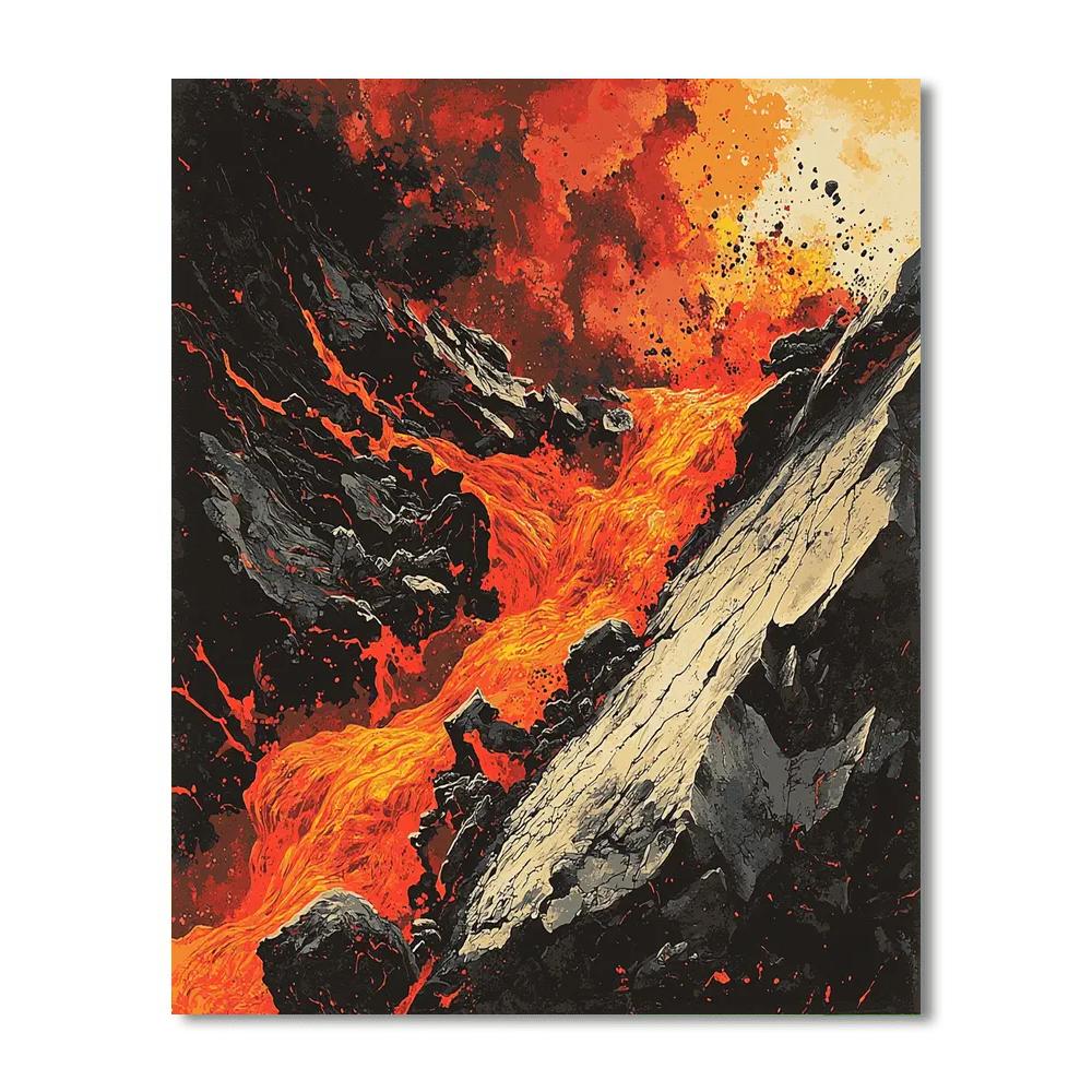 Michelangelo Inspired Celestial Embers Of The Earth  Paint By Color