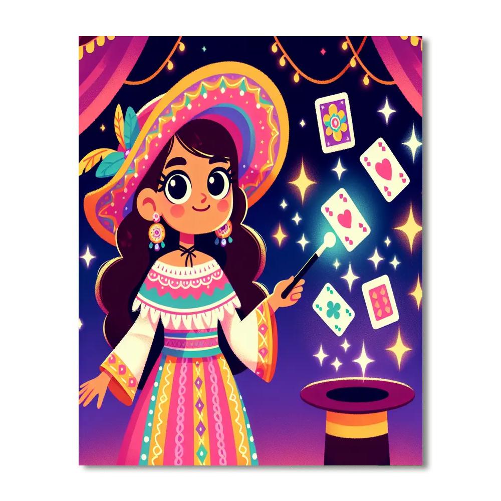 Magician's Magical Tricks DIY Paint By Numbers