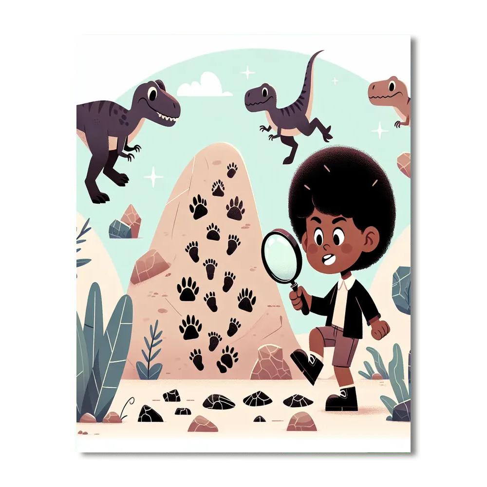 Dino Detective's World DIY Paint By Numbers