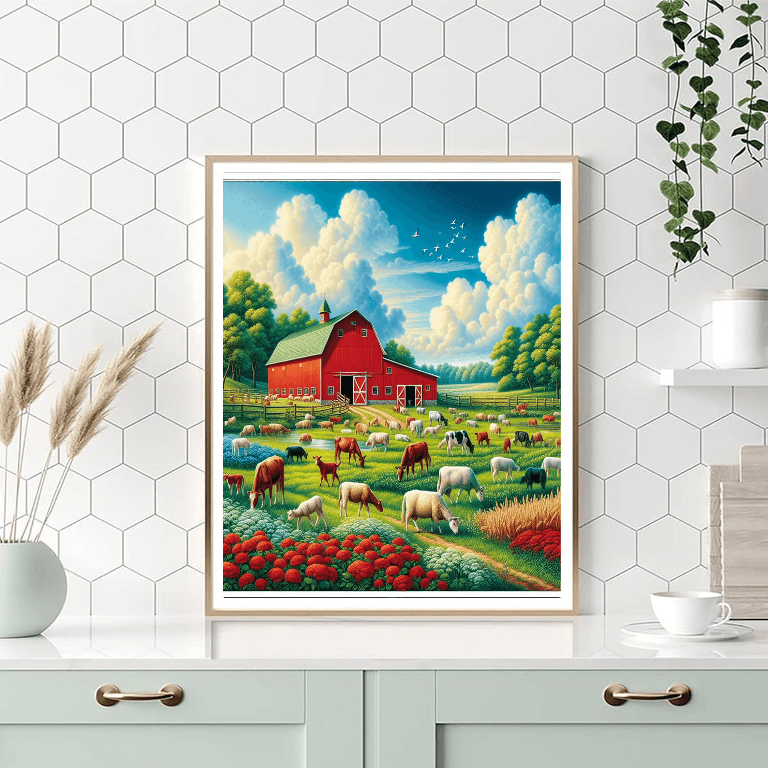 Charming Little Farm Number Painting