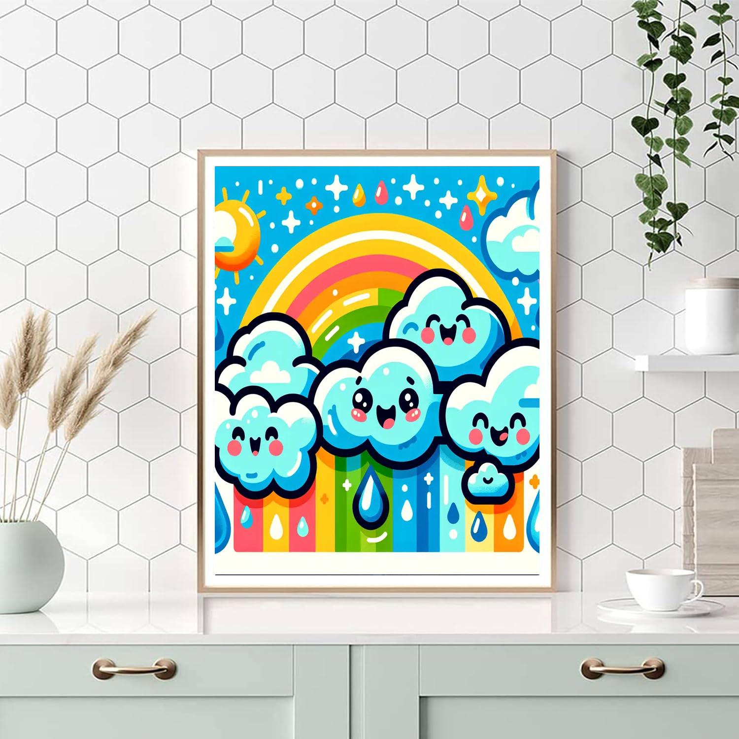 Bubbly Cloud Pals Numbered Painting Kits