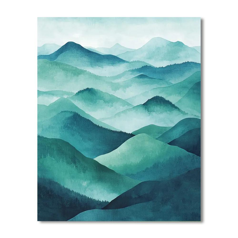 Utagawa Hiroshige Inspired Ethereal Misty Landscapes  Painting By Numbers Kit