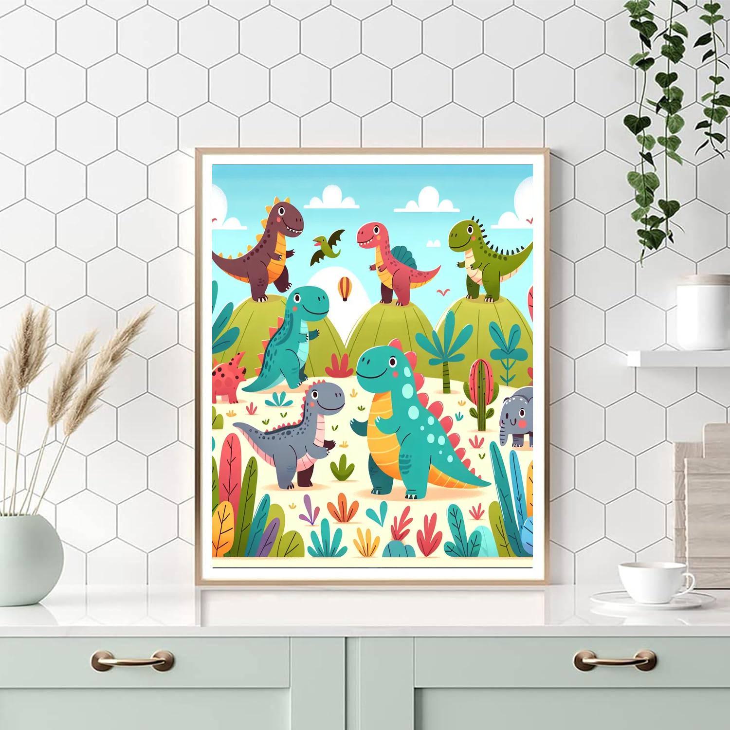 Adventure With Dinosaur Friends Paint By Number