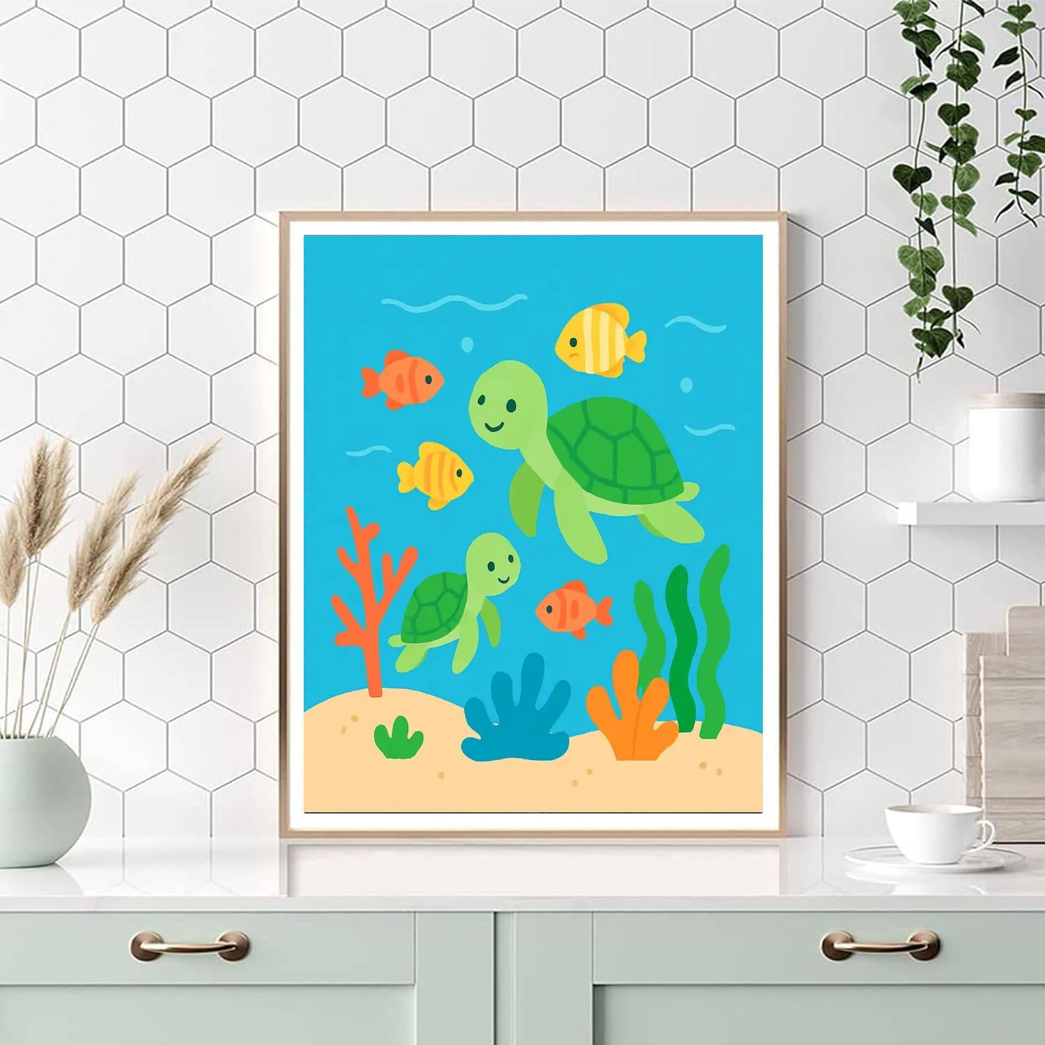 Aquarium Adventure Paint By ColorAquarium Adventure - DIY Painting By Numbers Kit - Image 5