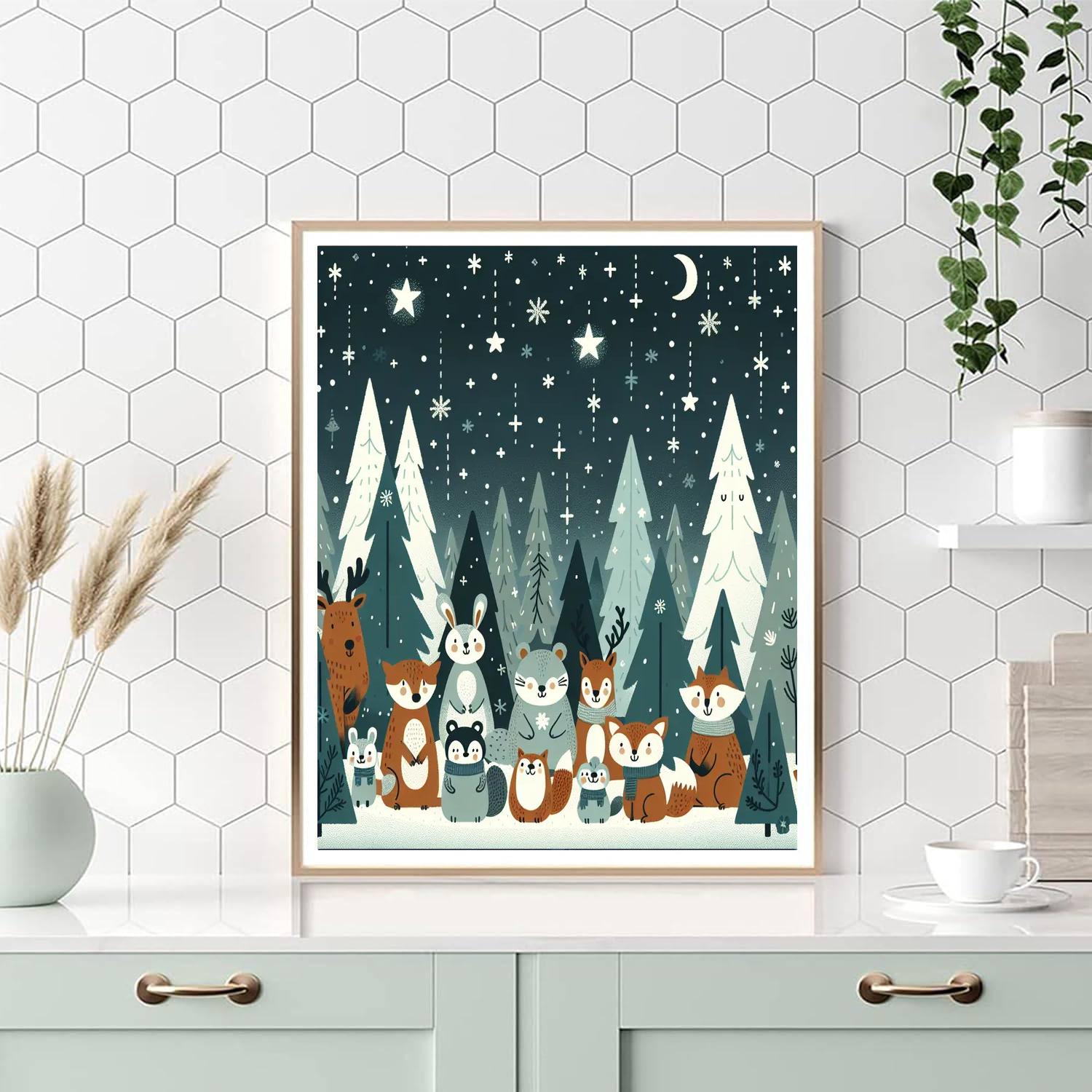 Whimsical Winter Woods Paint By Color