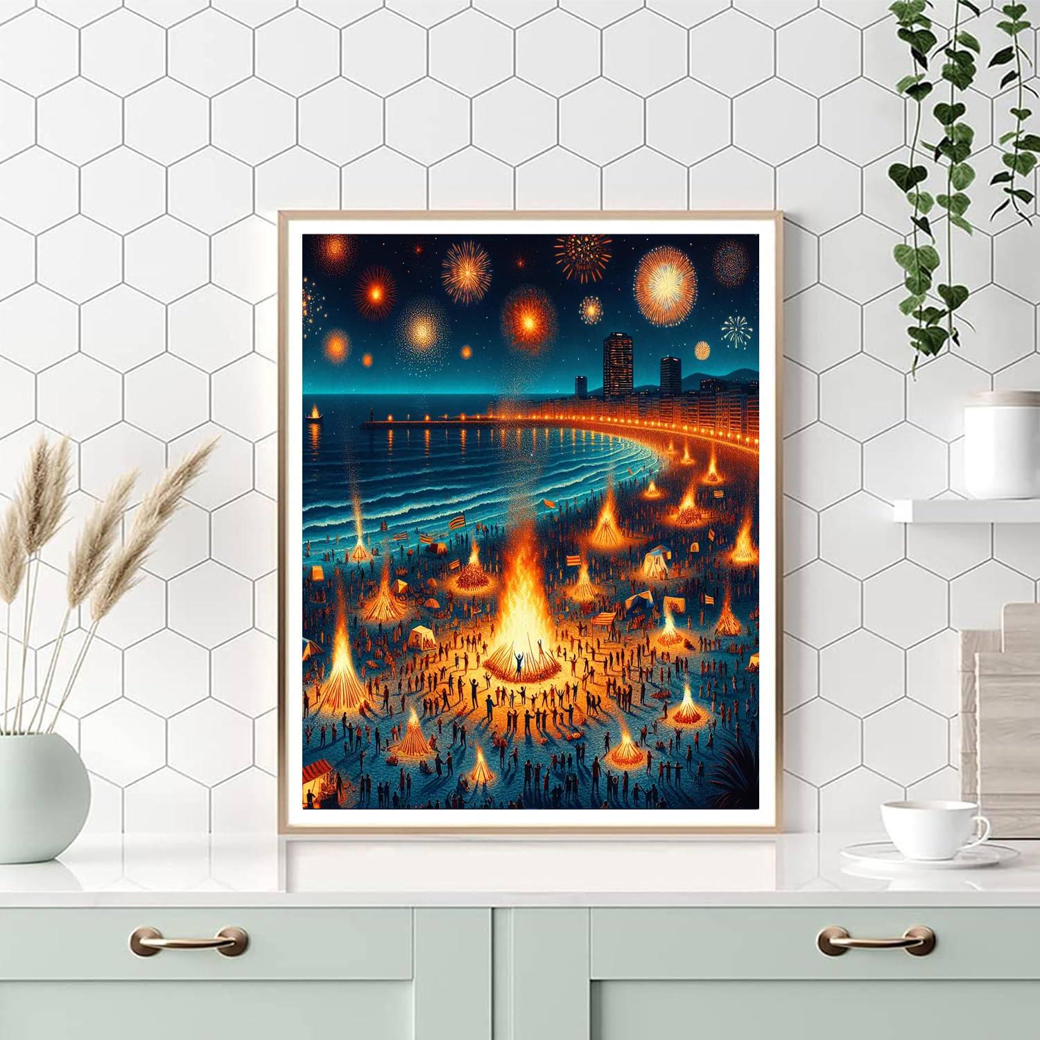 Day Of Sant Joan - Spain Painting By Numbers Kit