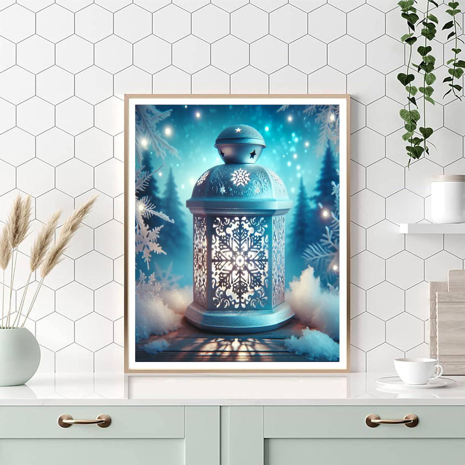 Snowflake Elegance Lantern Paint By Number