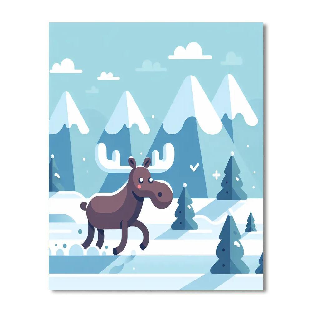Mountainous Moose Meander Paint By Color