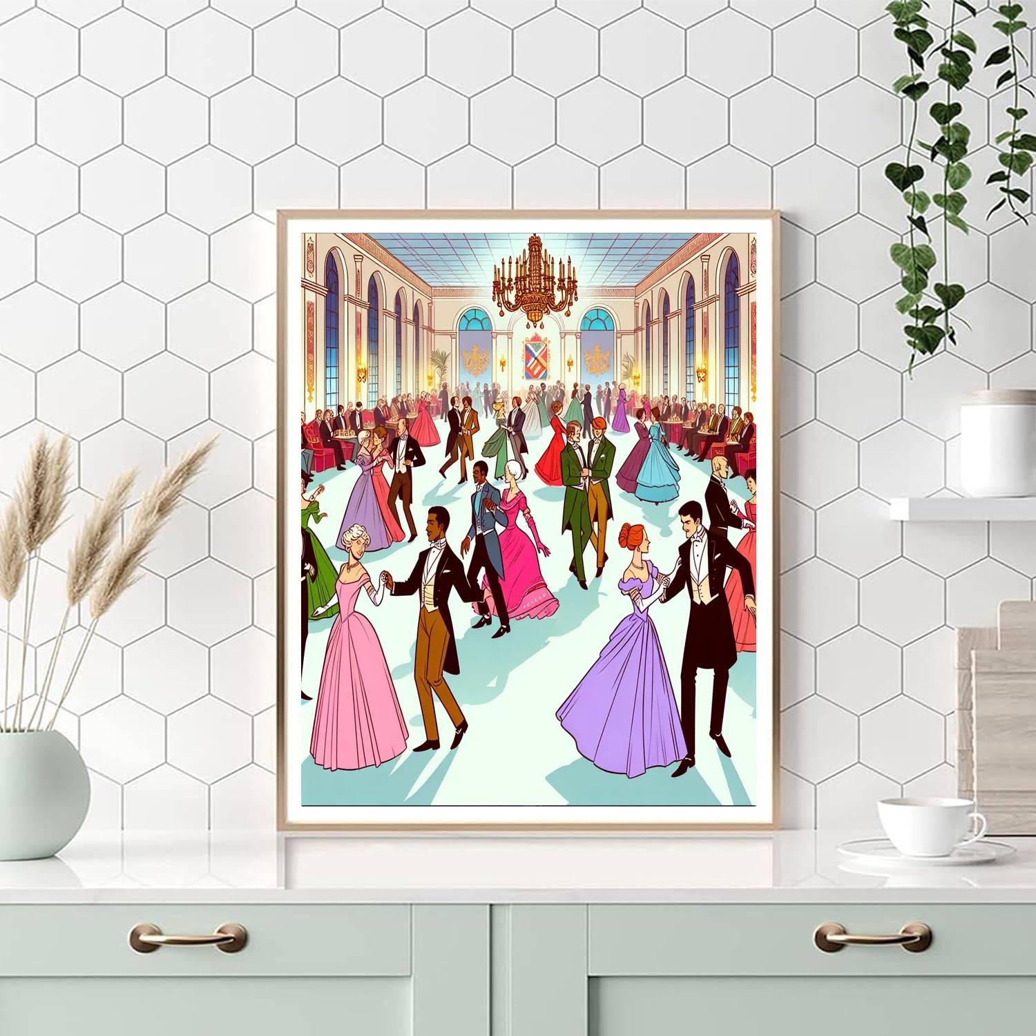 Royal Ball At The Castle Number Painting