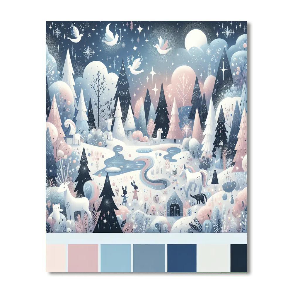 Magical Winter Fairytale Painting Number Kit