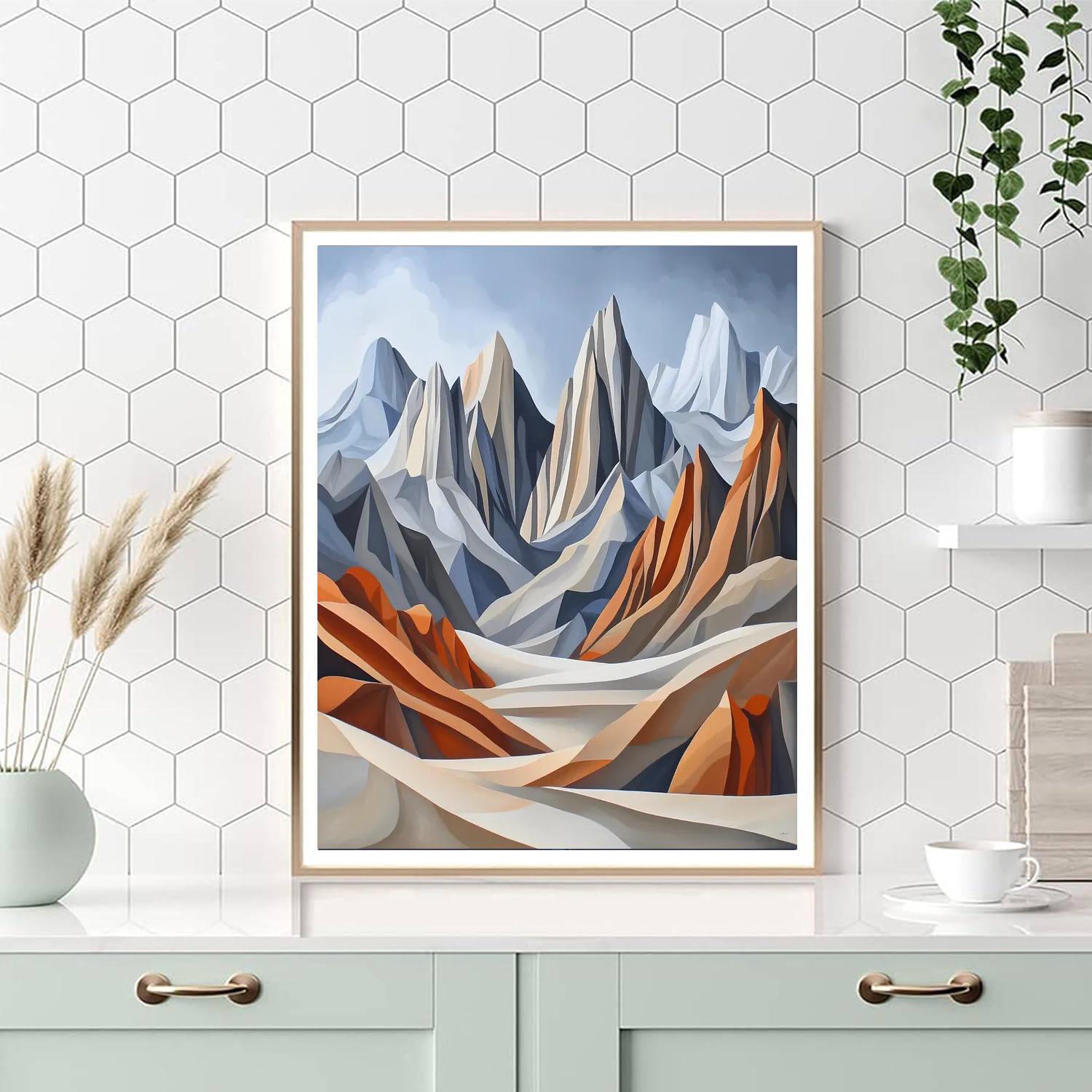 Michelangelo Inspired Mythic Peaks  DIY Paint By Numbers