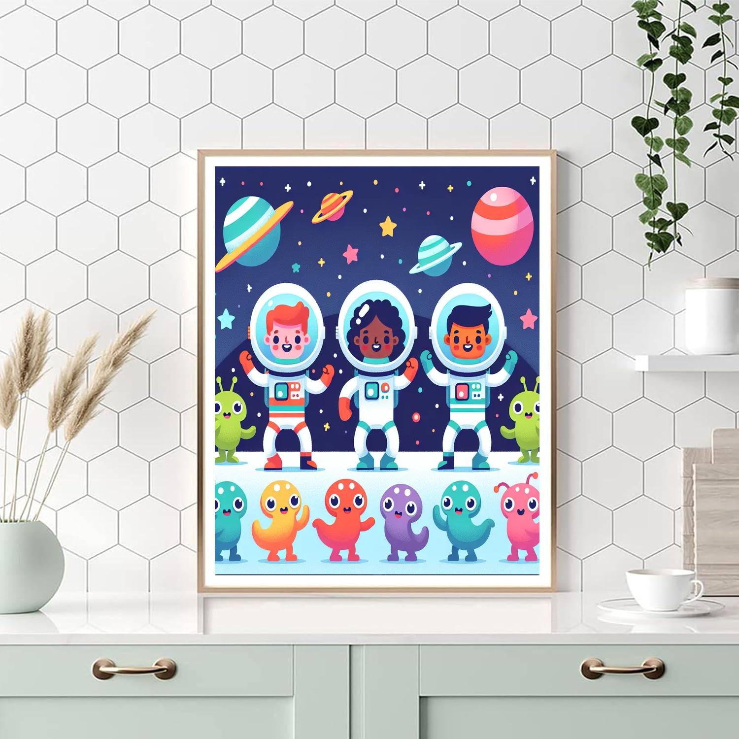 Space Odyssey Party DIY Paint By Numbers