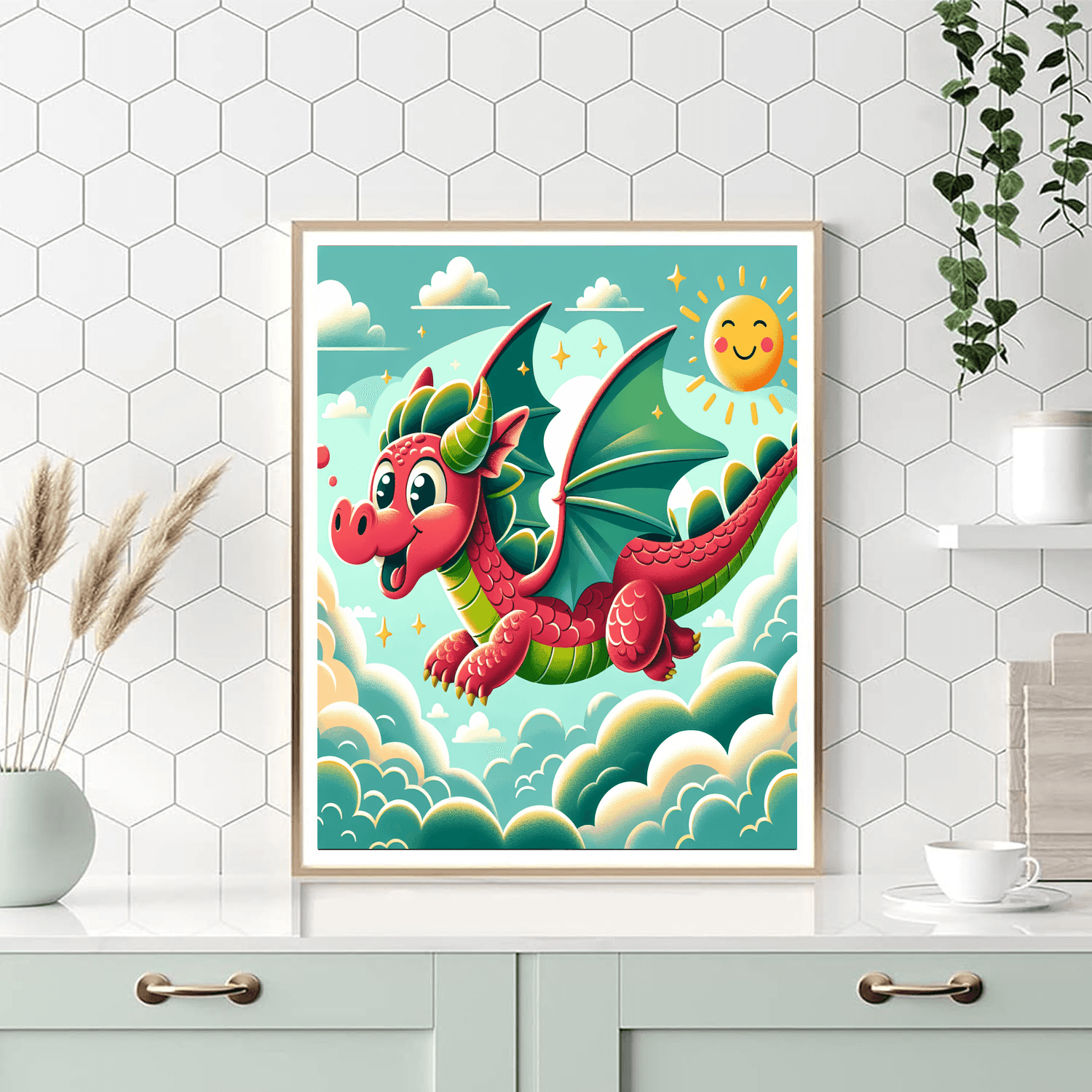 Dashing Dragon Number Painting