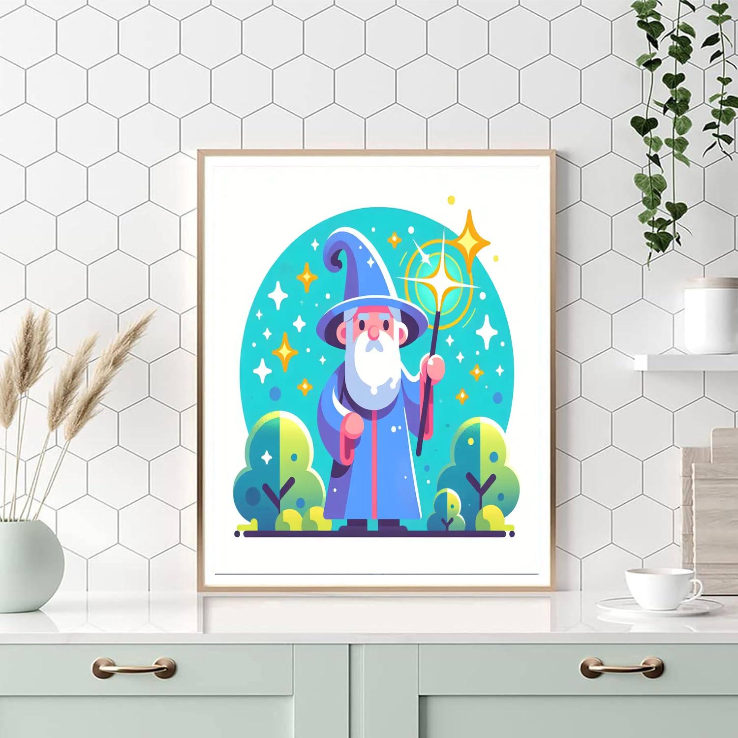 Mystical Wizard's World Painting By Numbers Kit