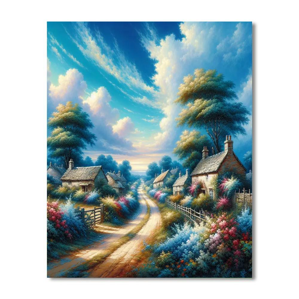 Cozy Countryside Lane DIY Paint By Numbers