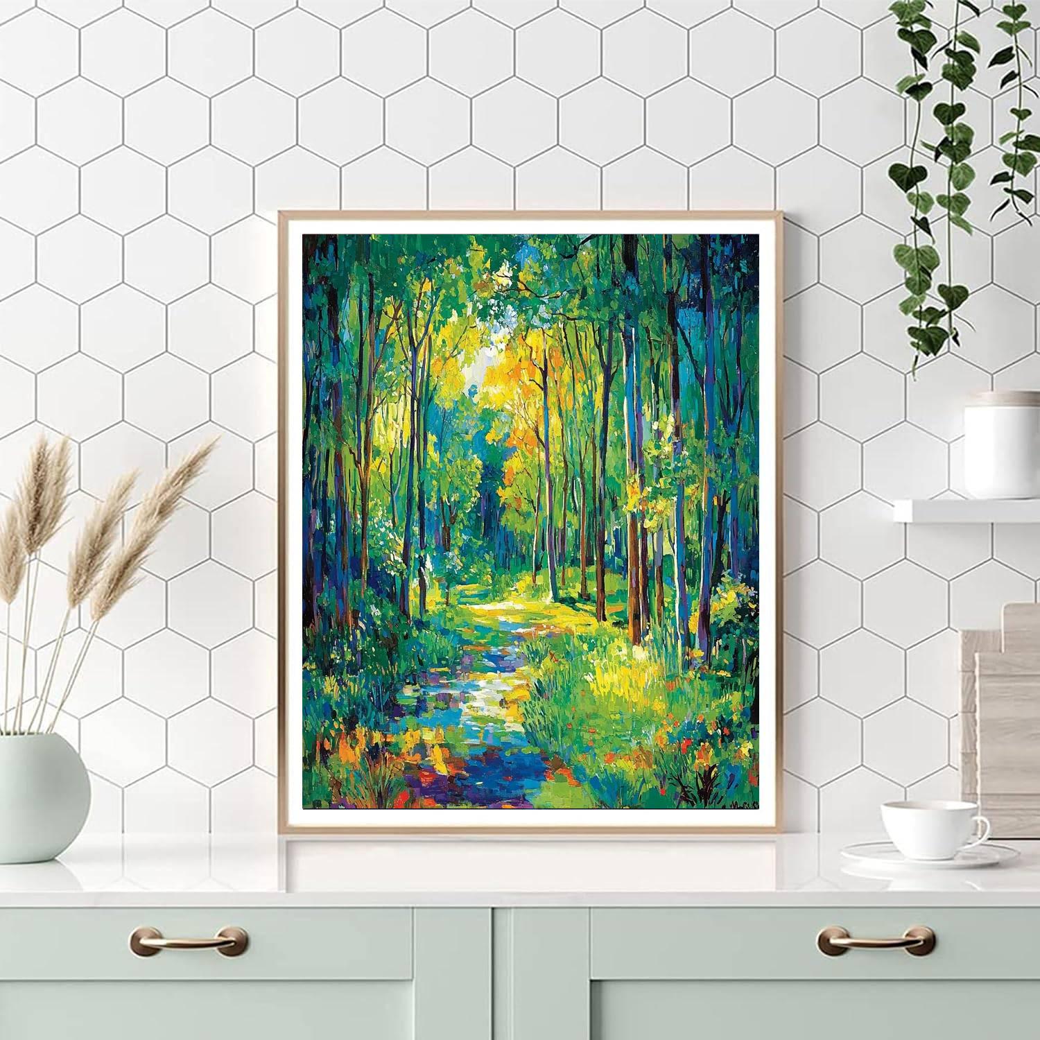 Paul Gauguin Inspired Vibrant Forest Echo  Paint By Number