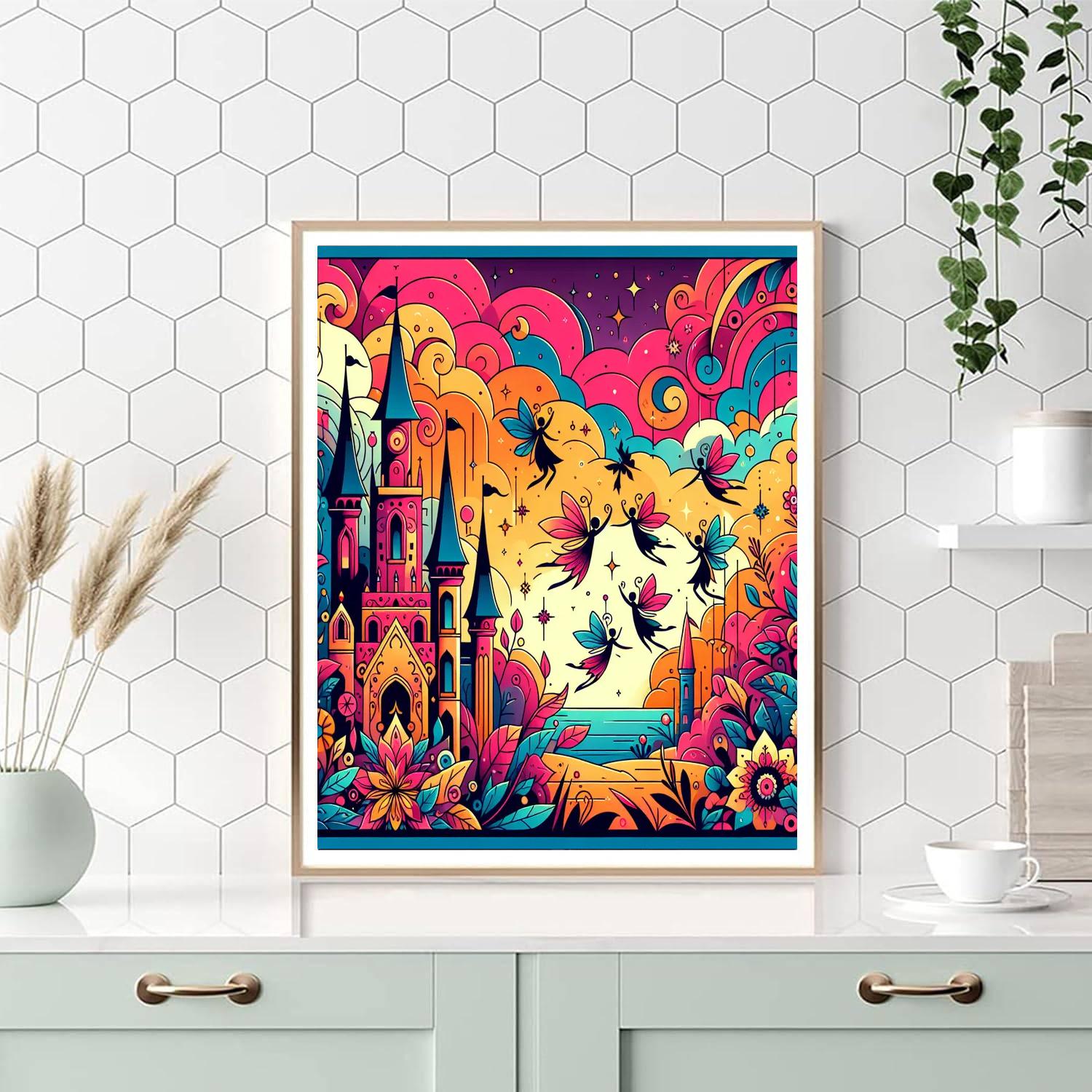 Colorful Fairy Tale Number Painting