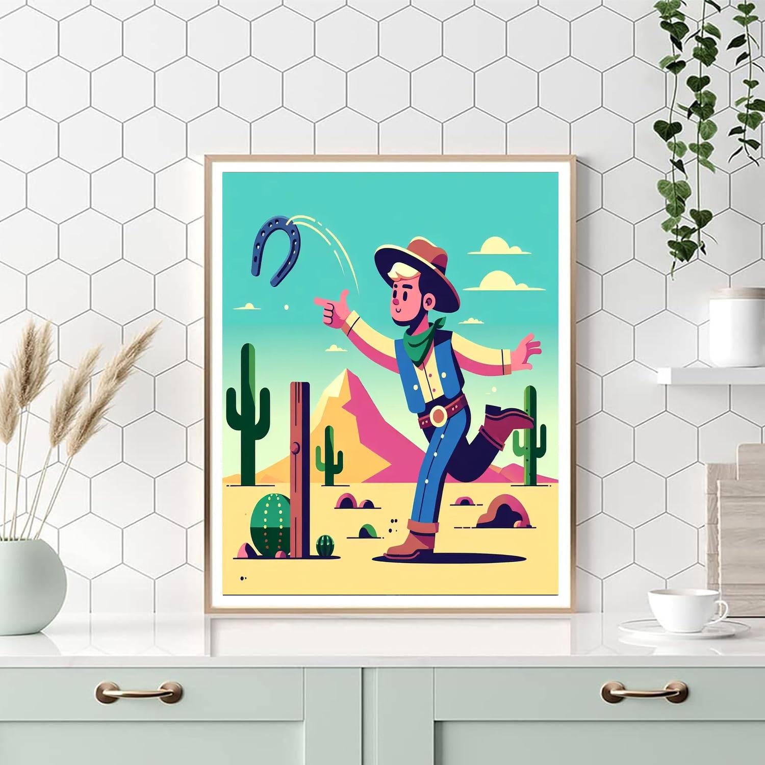 Wild West Horseshoe Toss Paint By Numbers Kits
