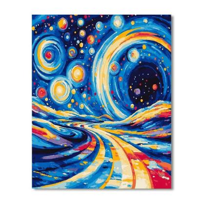Wassily Kandinsky Inspired Galactic Voyage Of Curiosity  Paint By Color