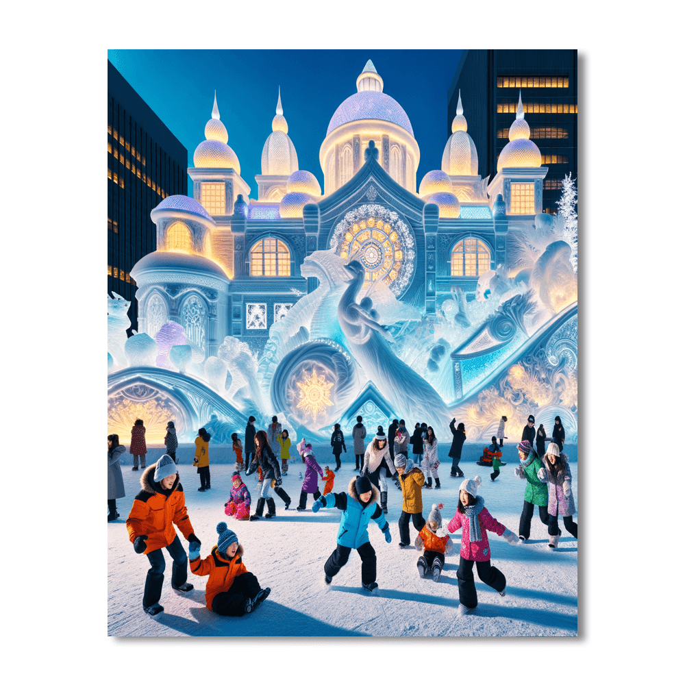 Hokkaido Snow Festival DIY Paint By Numbers