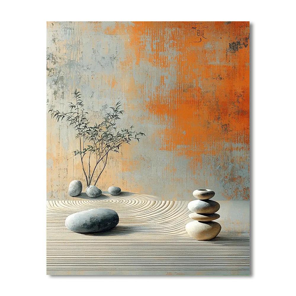 Zhao Mengfu Inspired Zen Garden Dreams  Paint By Color