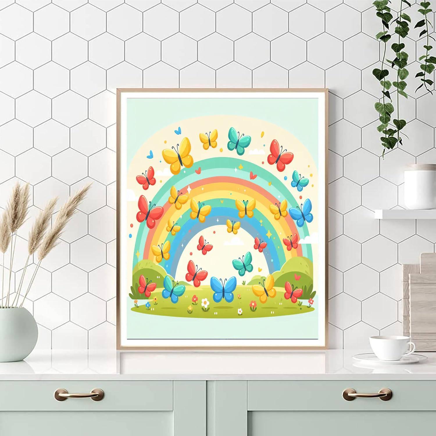 Rainbow Butterfly Quest Paint By Numbers Kits