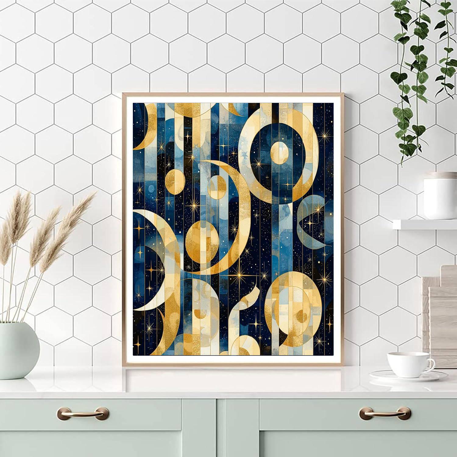 Gustav Klimt Inspired Celestial Mosaic  DIY Paint By Numbers