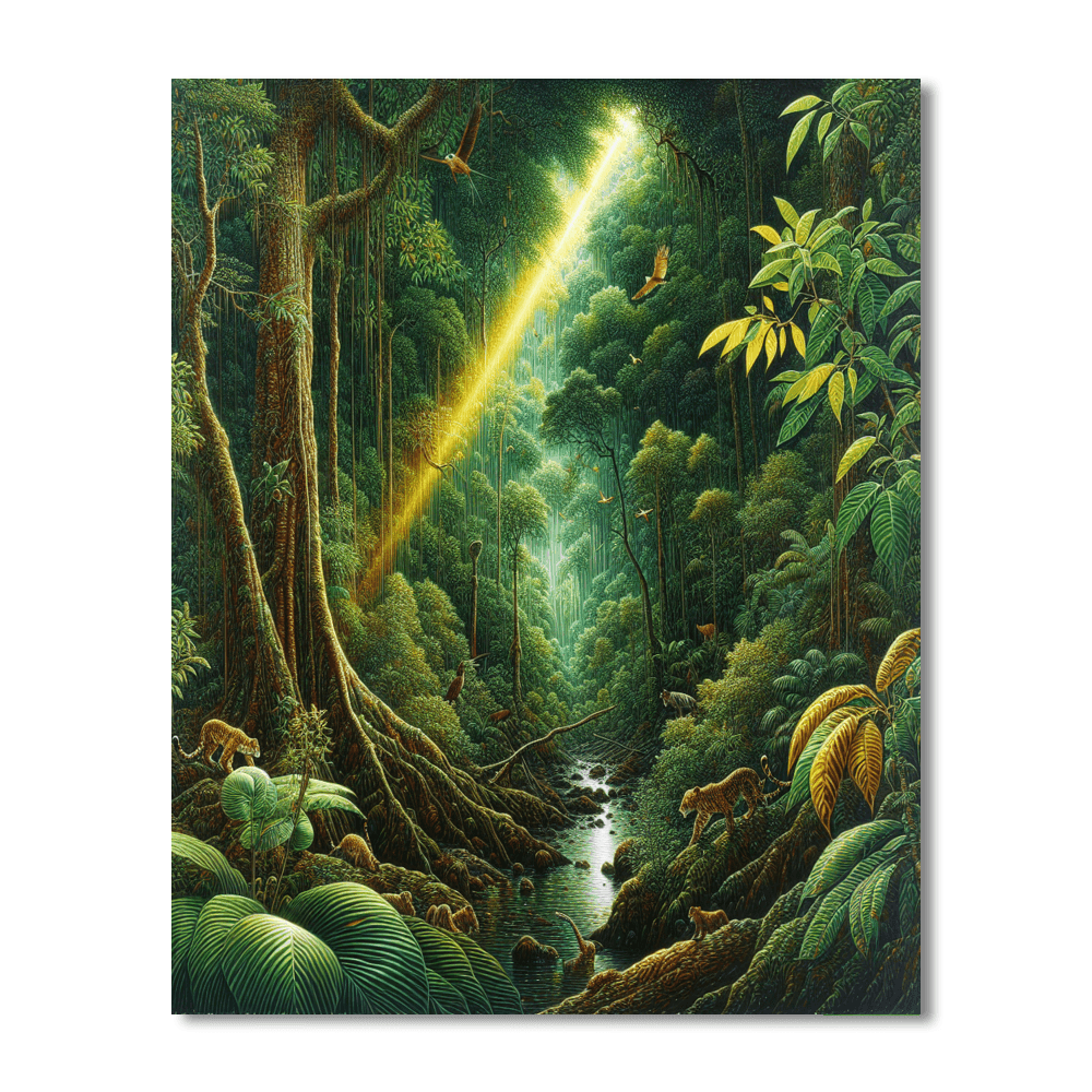 Jungle Whirl Paint By Numbers Art