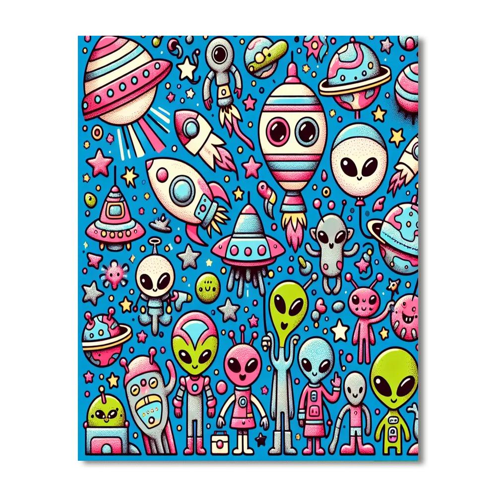 Intergalactic Adventure Party Painting Number Kit