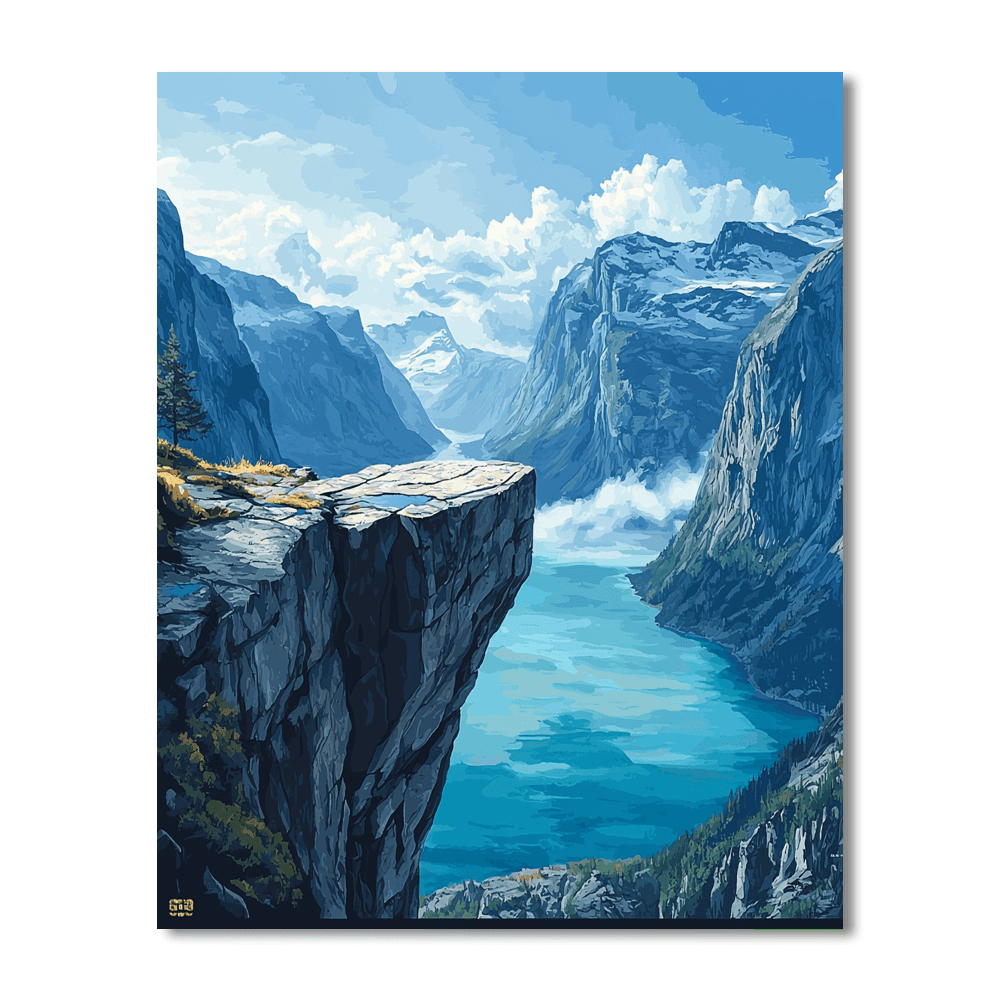 Trolltunga - Odda, Norway Numbered Painting Kits