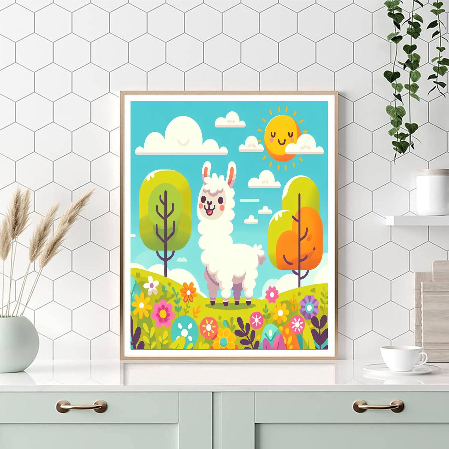 Laughing Llama Paint By Color