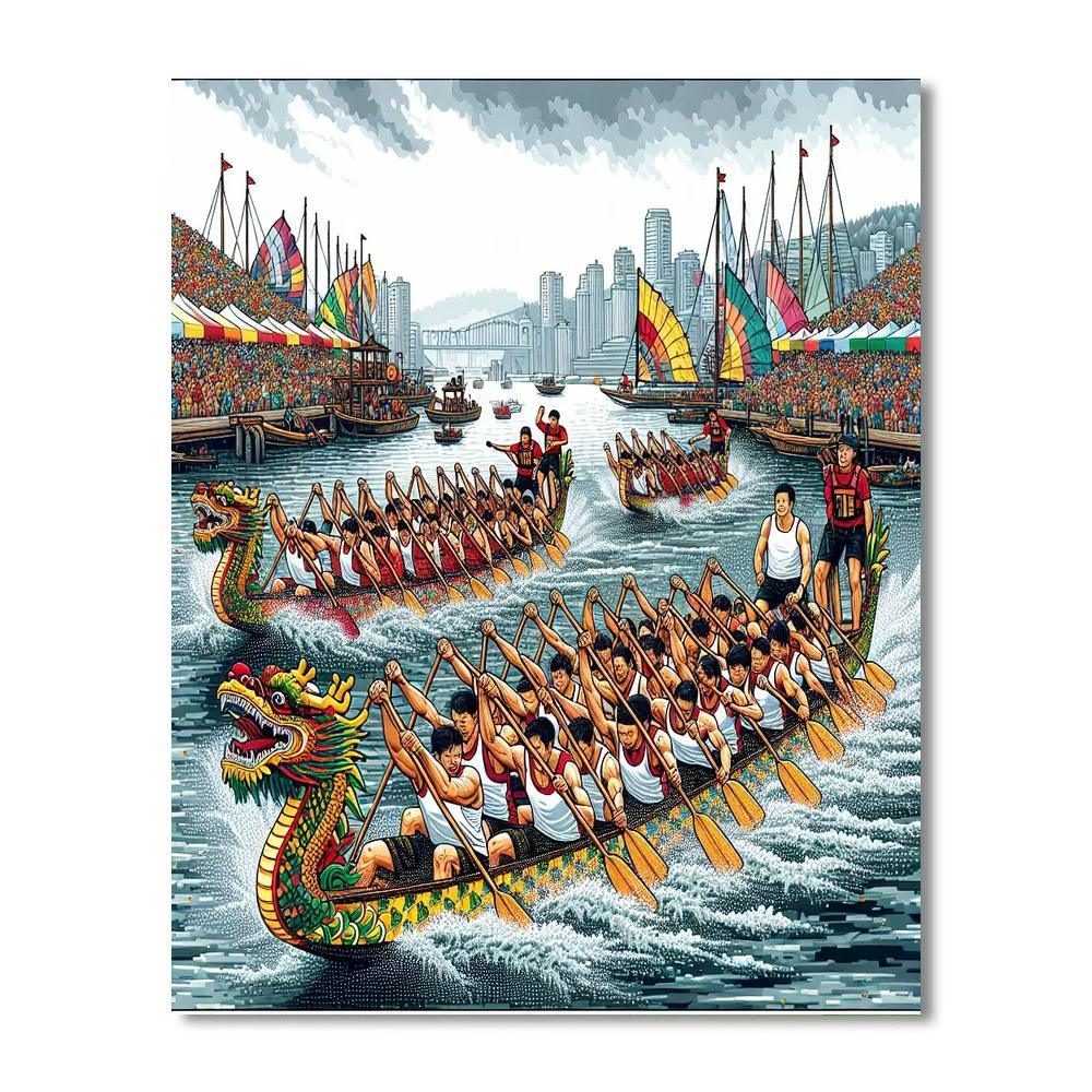 Hong Kong Dragon Boat Festival - Hong Kong DIY Paint By Numbers