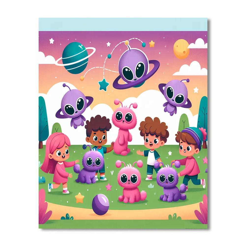 Galactic Pet Park Paint By Number