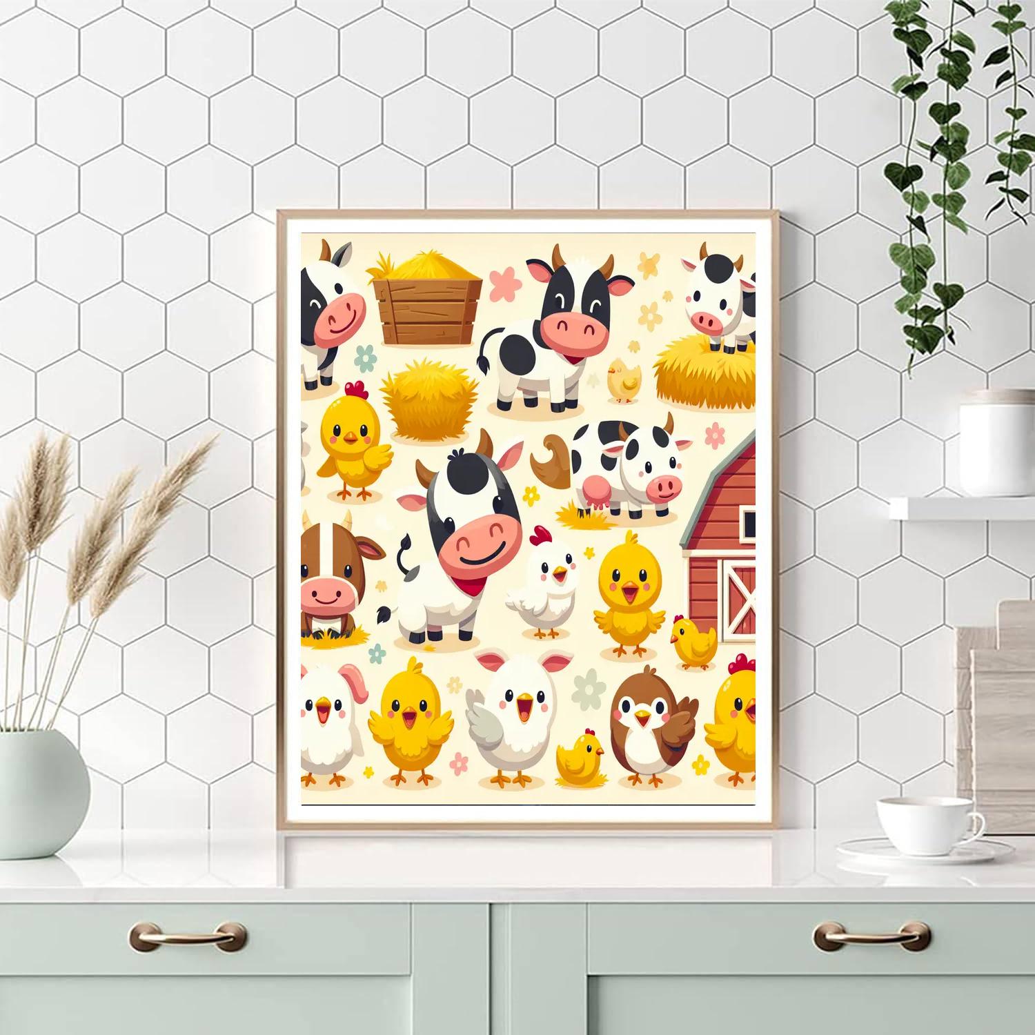 Fantastic Farm Fun Paint By Numbers Art