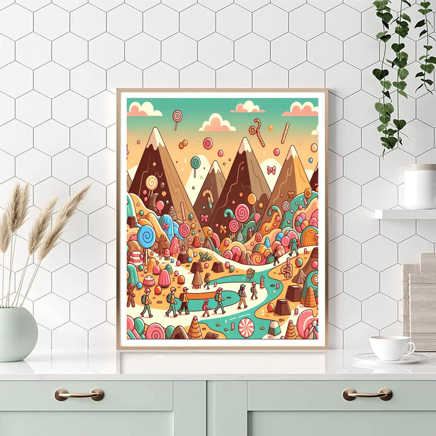 Journey To Candy Mountain DIY Paint By Numbers