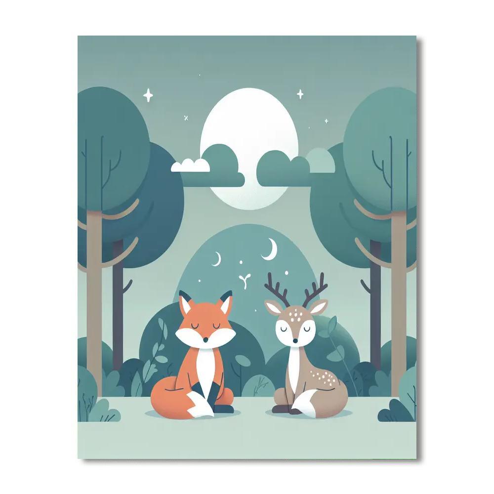 Cozy Woodland Retreat DIY Paint By Numbers