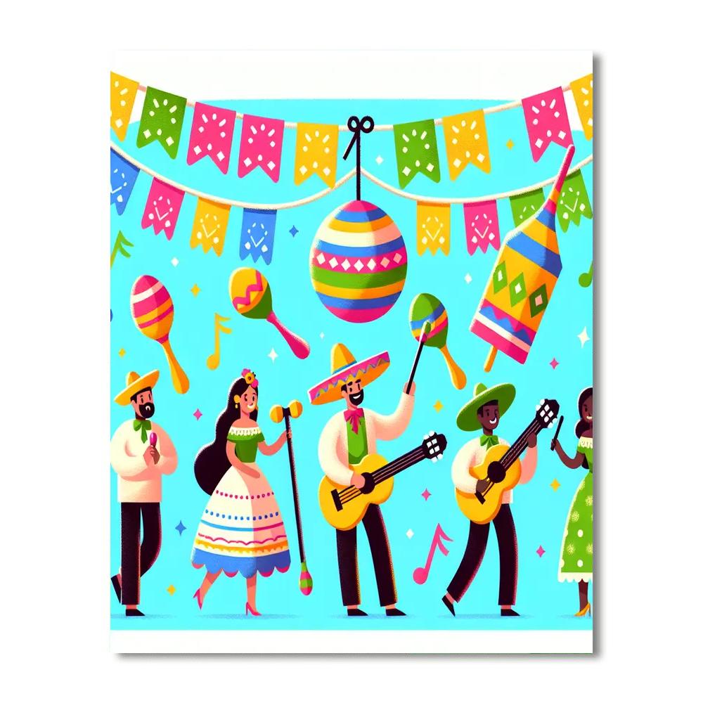 Fiesta Fantastica Paint By Numbers Art