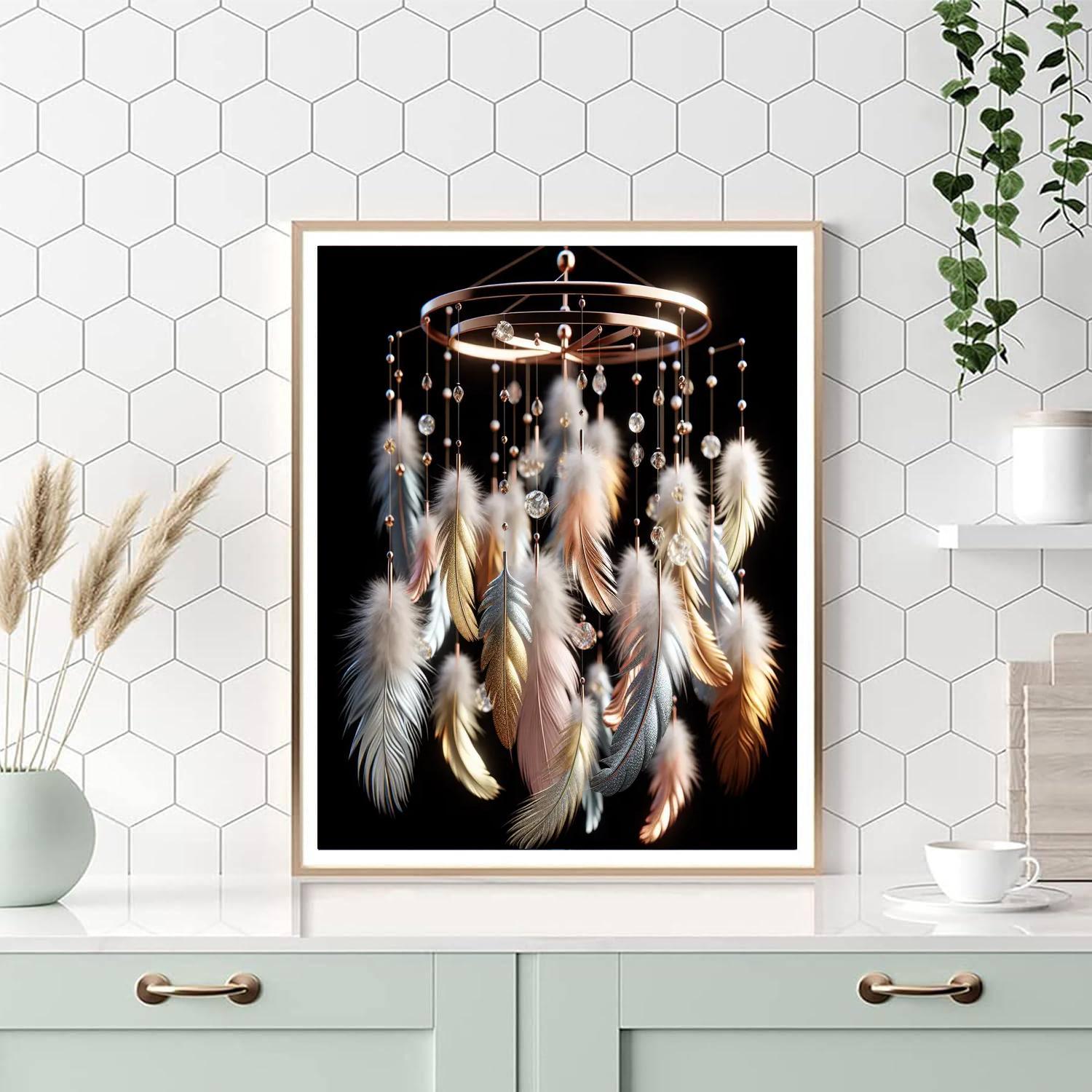 Gilded Feather Mobile Paint By Number
