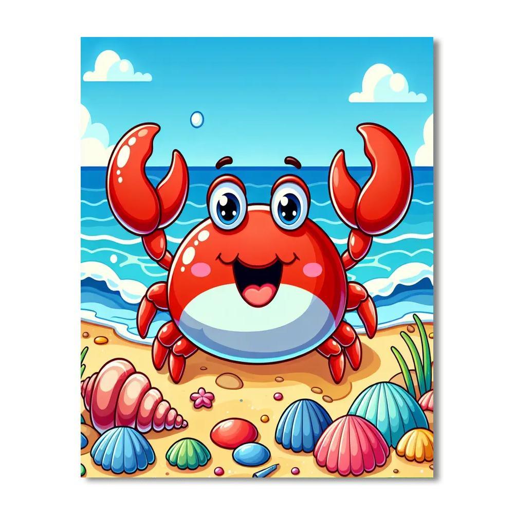 Cheery Crab Painting Number Kit