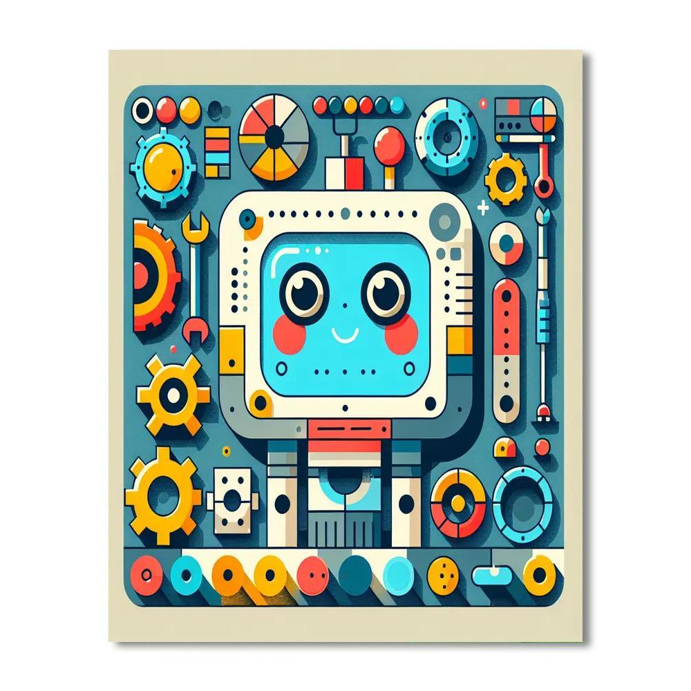 Robot Invention Station Paint By Numbers Kits